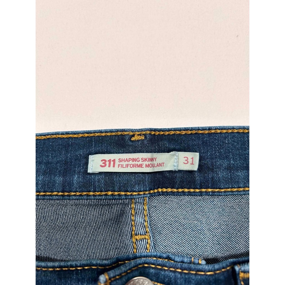 Levis 311 Shaping Skinny Jeans Womens 31x30 Dark Wash Blue Denim 19626-0001 - Picture 4 of 10